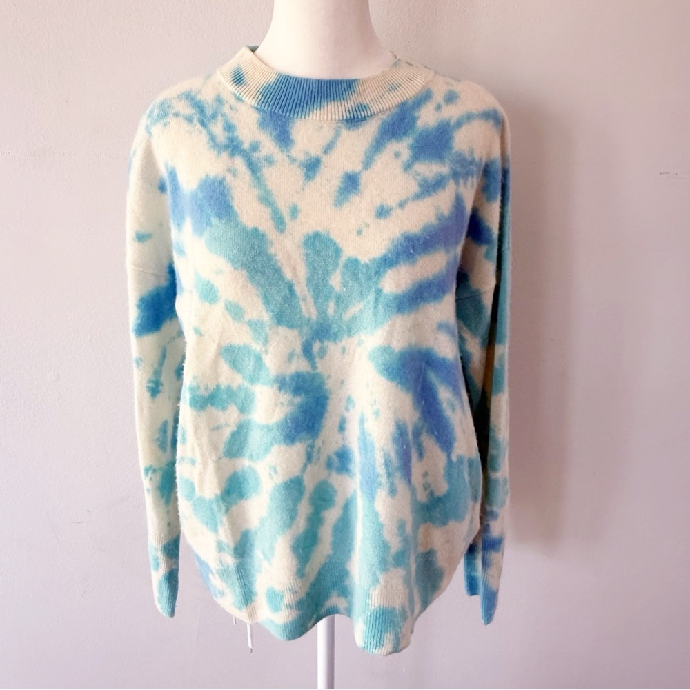 Vineyard Vines Women Tie Dye 100% Cashmere Sweater XS Preppy Hippie Quiet Luxury